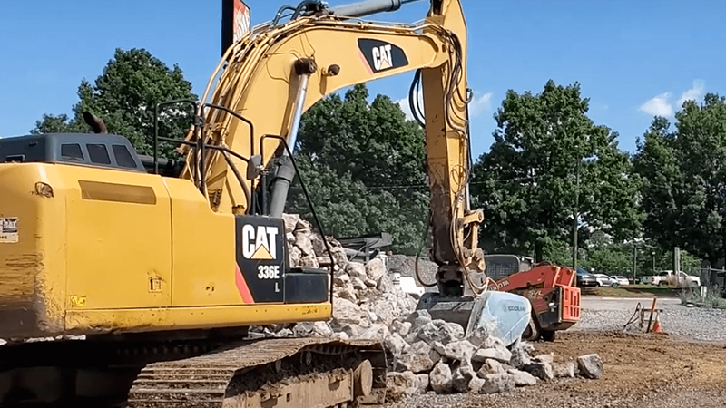 A Concrete And Rock Crusher For Demolition Work Thumb